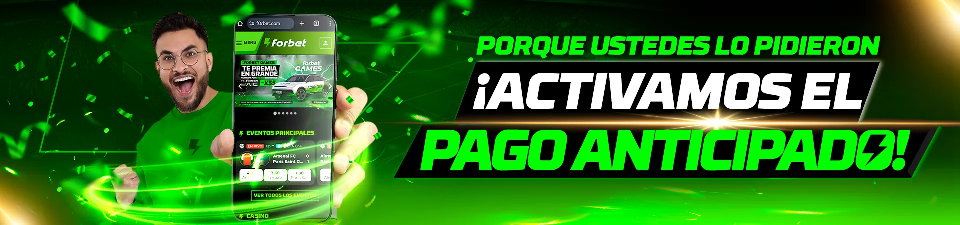 Activamos el pago anticipado